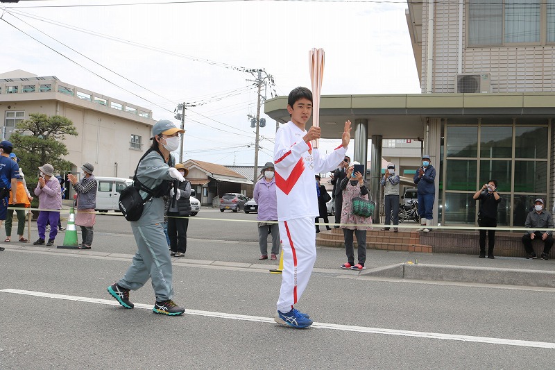 東京オリンピックの聖火リレーが姫島に